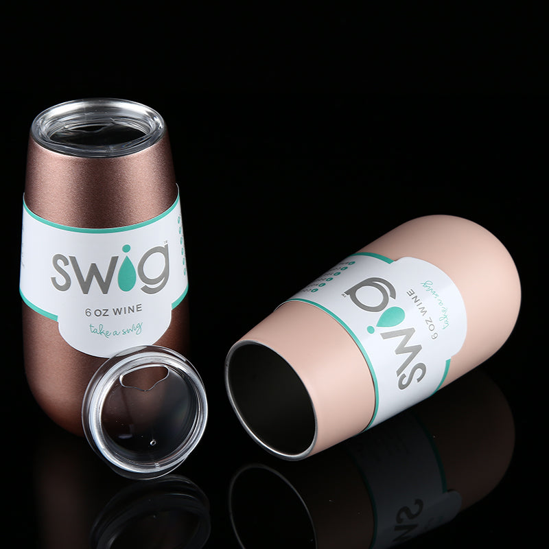 Swig Wine Cup Champagne Beer 6oz Camo With Lids Termos Stemless Flute Stainless Swig Tumbler Thermos Vacuum Flask Insulated