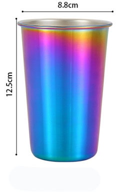 500ml 304 Stainless Steel Coffee Mugs Metal Straw Reusable Tumbler Pint Outdoor Camping Travel Mug Drinking Juice Tea Beer Cups