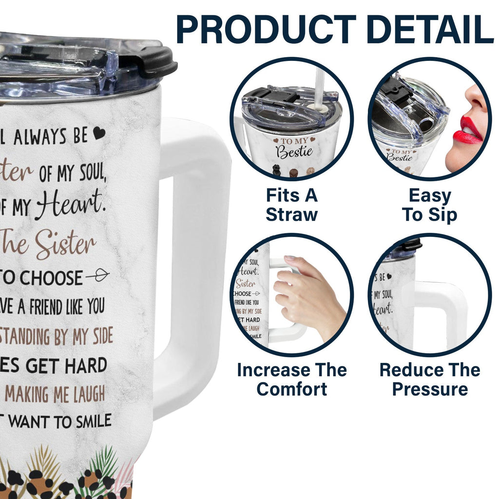 Thank You For Standing By Me - Loving, Birthday Gift For Best Friends, Bestie, BFF - Personalized 40oz Tumbler With Straw